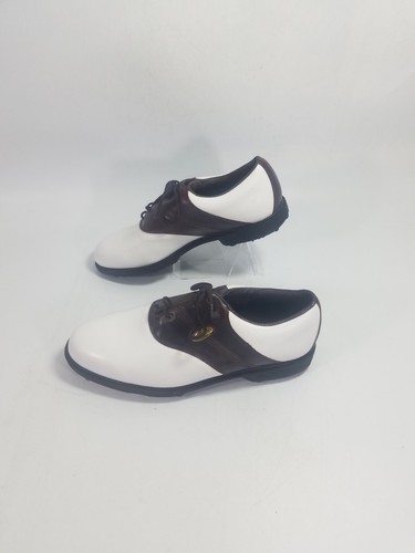 FootJoy eComfort 11.5M Mens Golf Shoes w/ Cleats Brown & White 57817 Worn Once - Picture 2 of 10