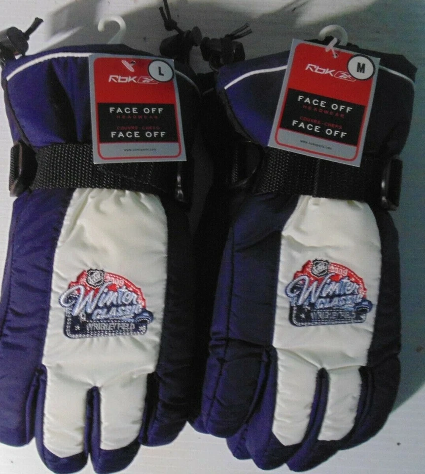 NHL Invierno Clásico Aislado Invierno Guantes de Esquí con Pinza Palma NHL Nuevos por Reebok Foto 3 de 4