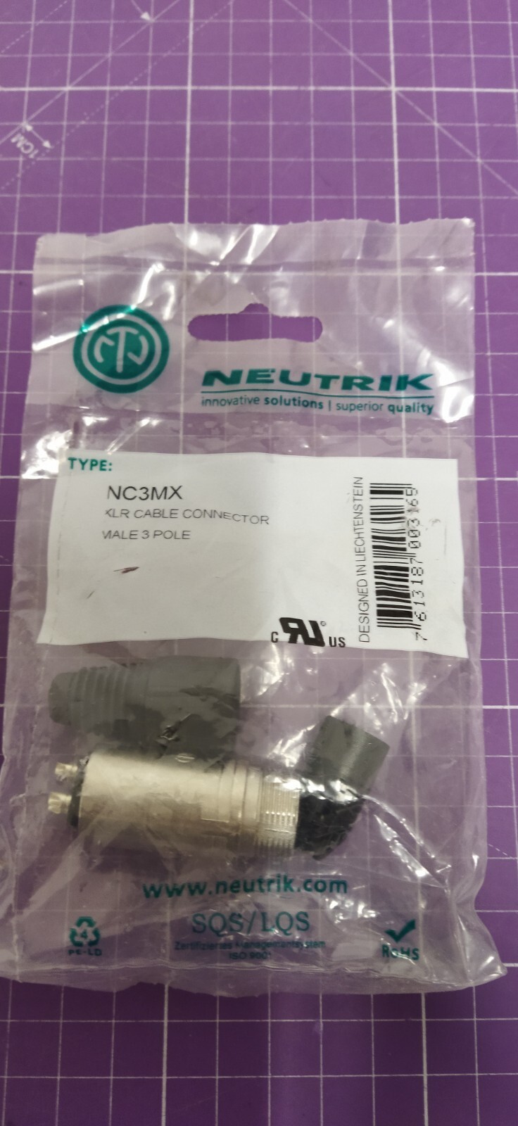 Neutrik XLR Stecker 3-pol NC3MX - Bild 2