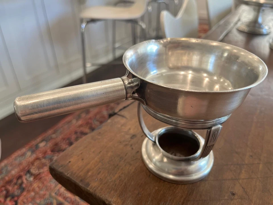 Calentador de salsa de mantequilla International Silver 8 0z Hotel Statler plata soldada Foto 2 de 4