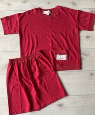 Vintage HM ABERNATHY Womens Size Medium Red Tshirt Skirt Two Piece Set Outfit
