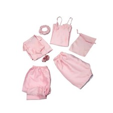 Satin Night Suit Set for Women pink Color Comfortable Night Suits Set of 6 Pcs