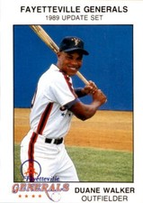 1989 Fayetteville Generals Update #10 Duane Walker Brandon Florida Baseball Card