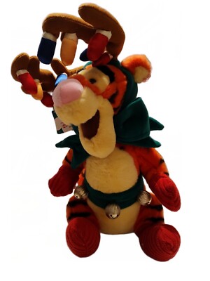NWT Walt Disney Store Winnie The Pooh TIGGER Reindeer Christmas Plush