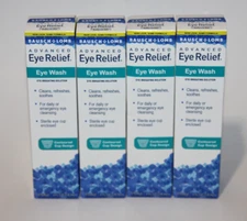 LOT (4) BAUSCH & LOMB EYE WASH ADVANCED EYE RELIEF 4 FL OZ EXP 10/2026 2027