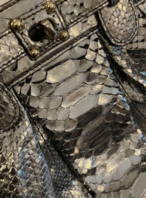 Zagliani Large Python Tote - image 5