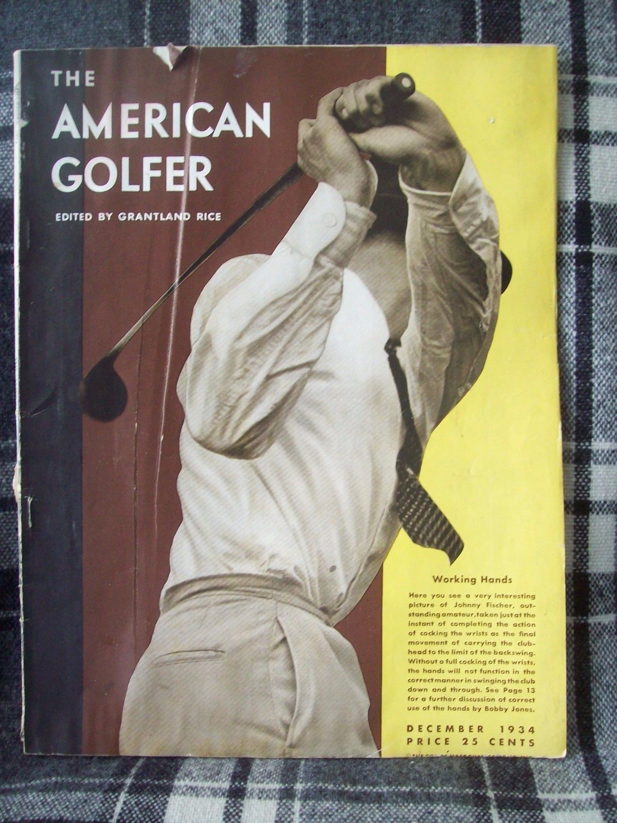 Vintage Golf Magazine "The American Golfer" Dec.1934, Edited G. Rice eBay