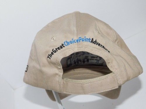 Hat Khaki Blue Train Souvenir Cap Great Chase Pointe Adventure Locomotive - Picture 6 of 10