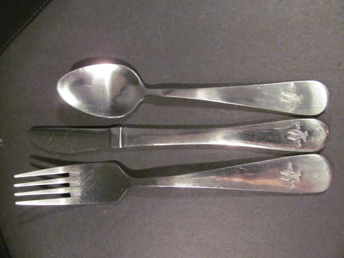 3 pc vintage AMERICAN AIRLINES Flagship cutlery set FORK KNIFE SPOON silverware