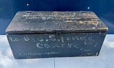 Rare Antique Wood Shipping Trunk Box Chest Tool Box Old Paint And Markings