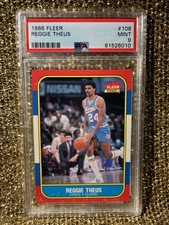 Reggie Theus 1986-87 1986 Fleer NBA Basketball #108 Sacramento Kings PSA 9