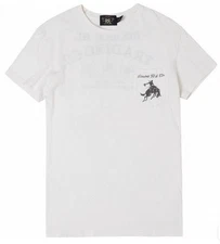 Double RL RRL Ralph Lauren Rodeo Cowboy Pocket Printed Graphic T-shirt Tee