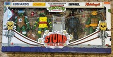 NEW NECA Teenage Mutant Ninja Turtles Cartoon Stump Wrestling Turtles 7  4-Pack