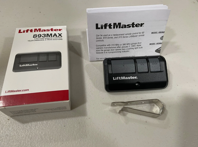 LiftMaster 893Max Remote Control - Black for sale online | eBay