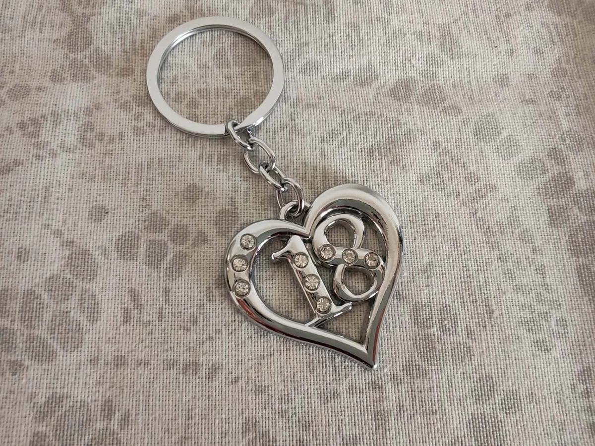 Bomboniera compleanno 18 anni corona portachiavi argento tag segna... | su