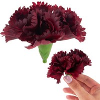 Nelke Blume Kopf KüNstliche Blumen Wie Live FüR Kopfbedeckungen Maroon