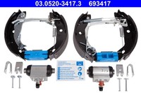 Hinterachse Ate 03.0520-3417.3 Bremsbackensatz FüR MERCEDES-BENZ