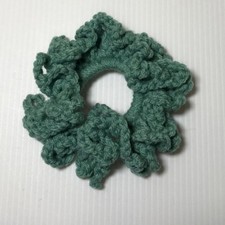 NWT Handmade Crocheted Mint Green Hair Scrunchie