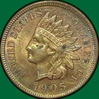 1905 Indian Head Cent Choice Almost Uncirculated AU+/UNC Coin, Cleaning #32754