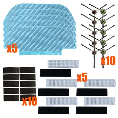 Für Ecovacs Deebot OZMO Slim 10 Seitenbürsten Filter Staubsauger Praktisch Neu
