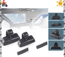 Rear Sun Shade Hook Clip with Cover Kit Black Compatible with Honda Pilot 2016-2