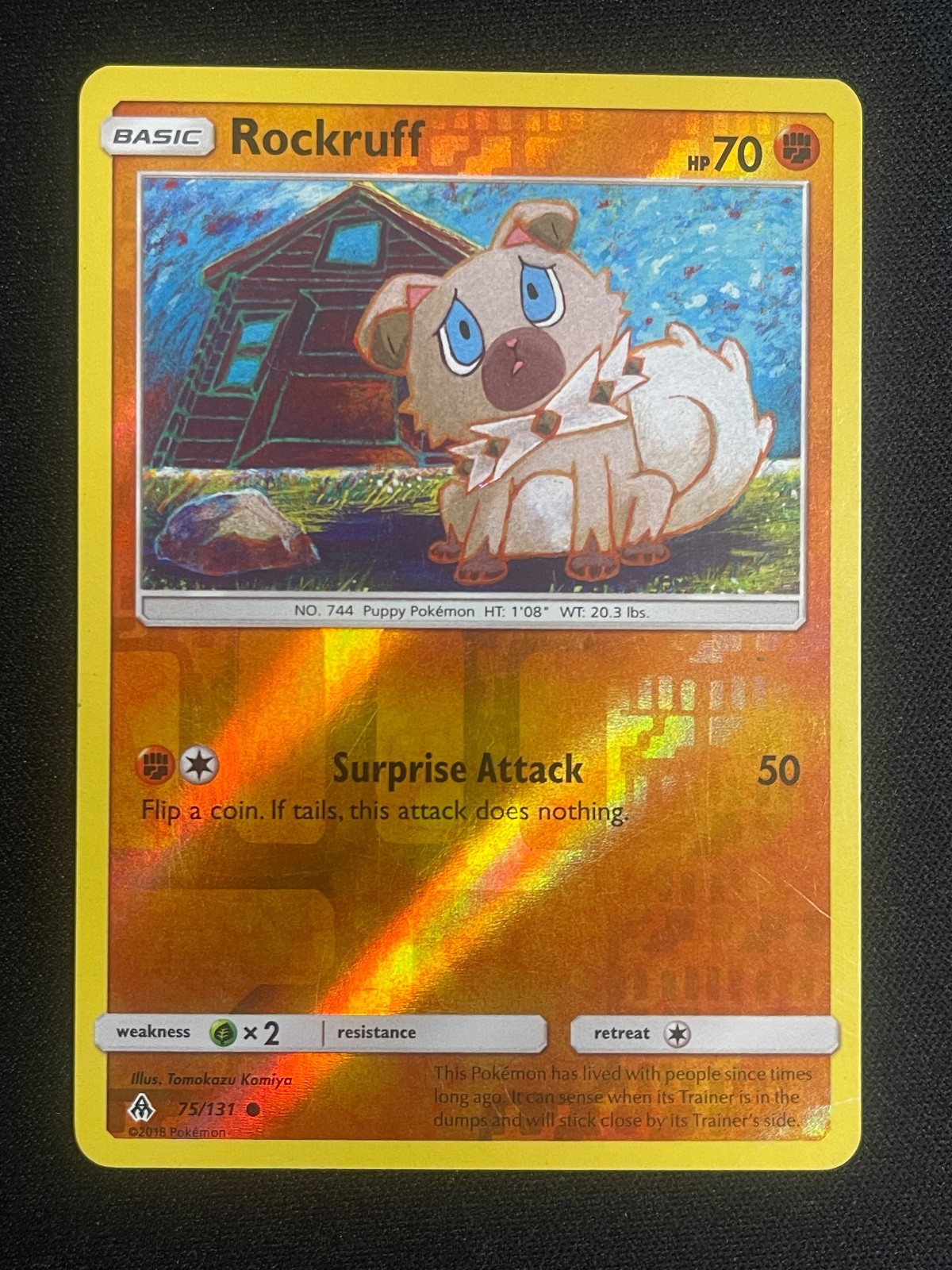 Pokemon Rockruff Common SM - Forbidden Light 75/131 LP