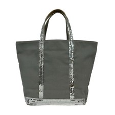 vanessa bruno Gray Canvas Tote Bag