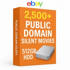 Public Domain Silent Movies Collection USB Drive, Old Serials, 2500+ Titles MP4