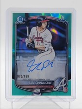 TATE SOUTHISENE 2025 BOWMAN CHROME DRAFT 1ST AQUA LAVA AUTO /199 Q2754