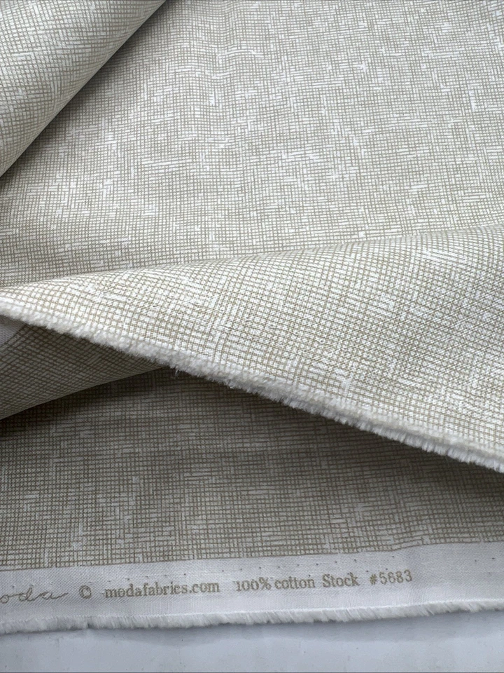 Sweetwater Moda Project Red Fabric 5683 Beige Background 4 Yards - Image 4 of 4