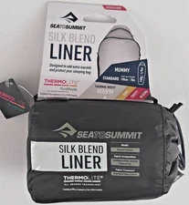 Sea To Summit Silk Blend Grey Mummy Sleeping Bag Liner Standard/Long -Brand NEW!