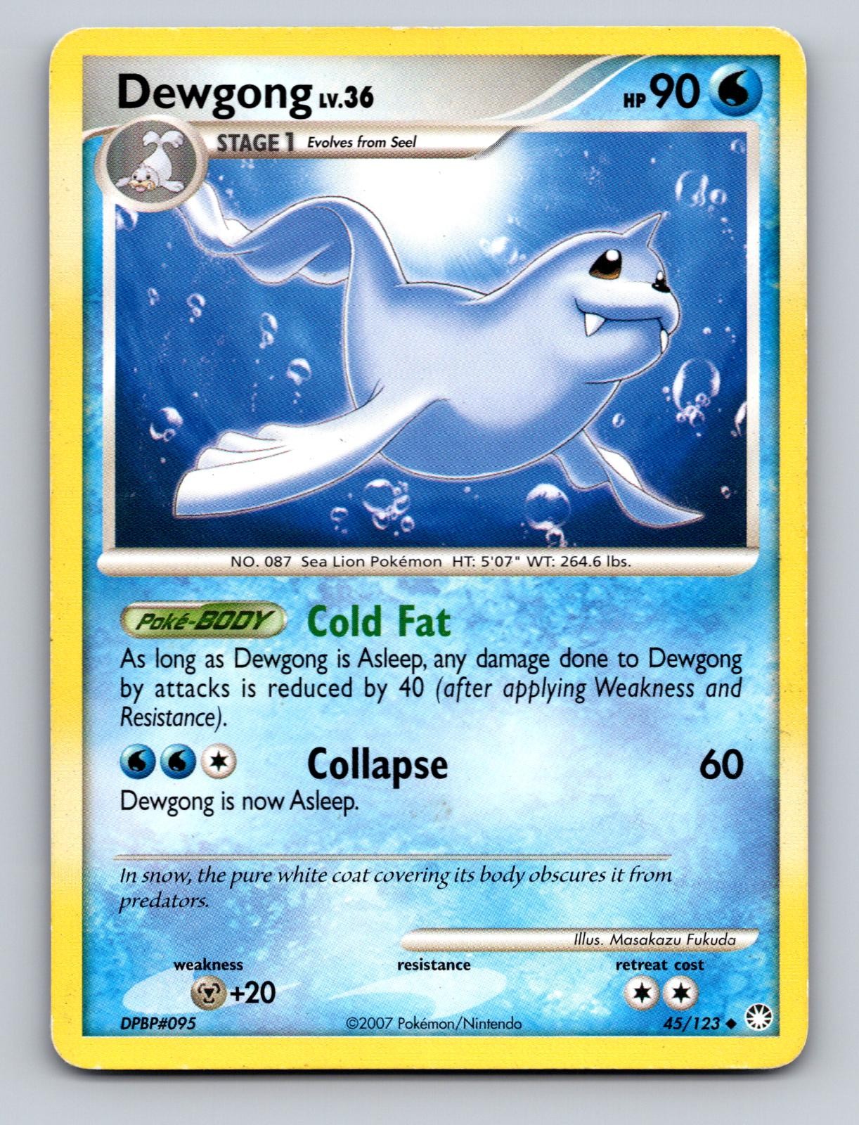 DEWGONG 45/123 UC MYSTERIOUS TREASURES POKEMON NM
