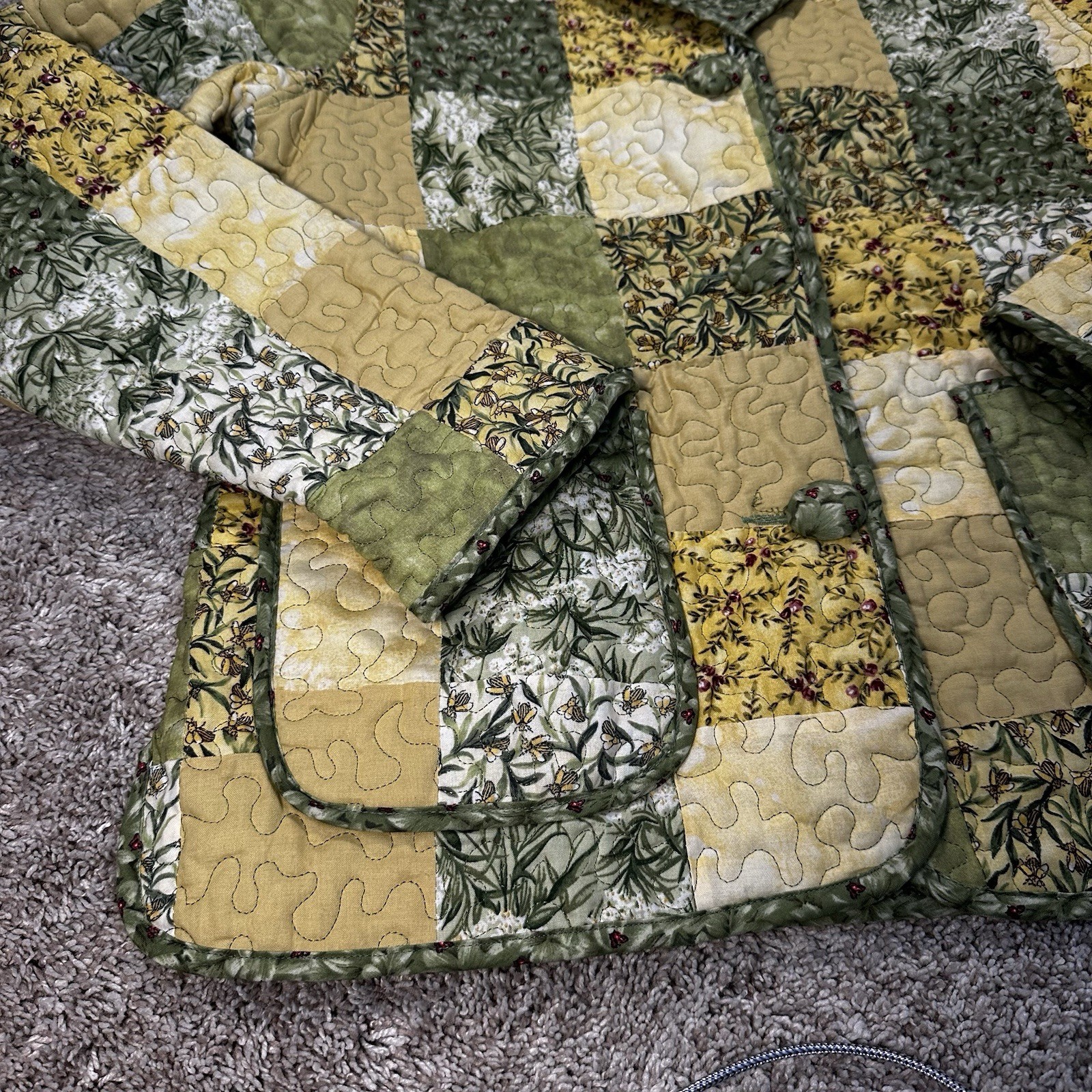 Vintage Donna Sharp Quilted Patchwork Jacket Wome… - image 2