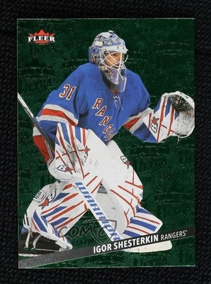 2025 Upper Deck Fleer Ultra Medallions Emerald Green 10/10 Igor Shesterkin 1o50