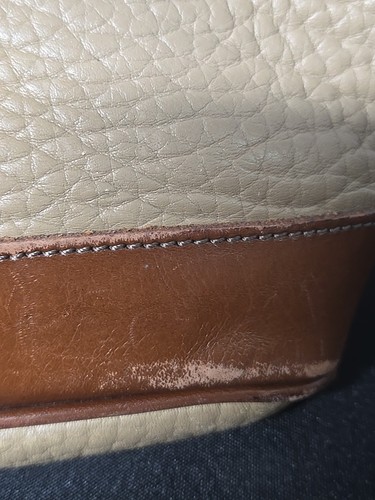 Vintage Dooney&Bourke Tan Brown Leather Drawstring Bucket Bag And Wallet READ** - Picture 6 of 13