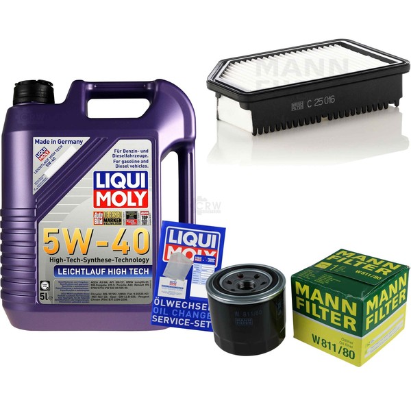 Mann Inspektionspaket 5L Liqui Moly 5W-40 FüR KIA Rio III 1.4 Cvvt Soul 1.6 Gdi-image