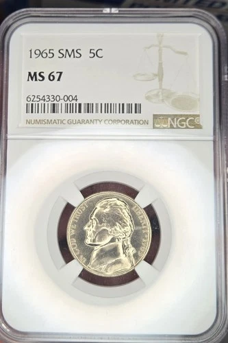 1965 SMS Jefferson Nickel - 5C - NGC MS-67