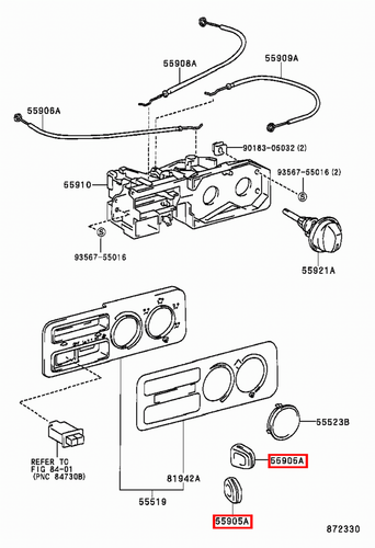 Genuine Hilux LN109 LN108 LN107 LN106 LN105 Dash Heater Fan Control Switch Knob - Picture 13 of 20