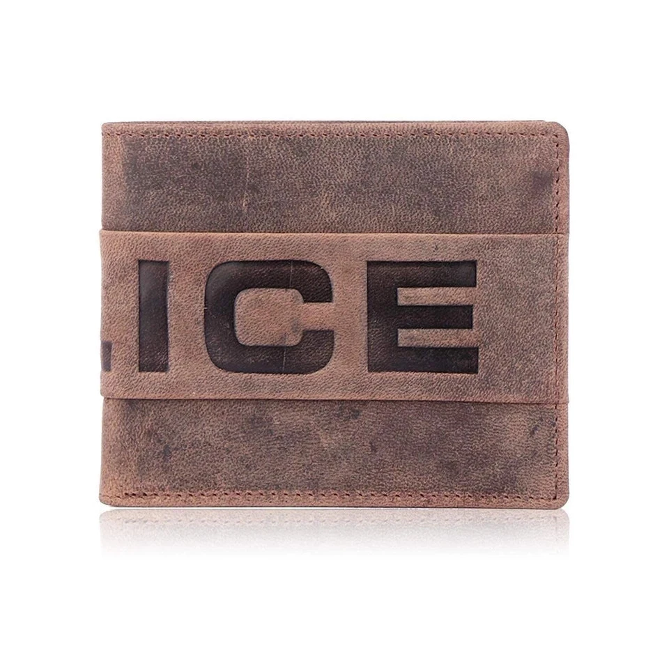 Genuinas Nuevas Auténticas Carteras Marrón BI-Plegables Cuero Puro Para Hombre Calidad Premium Foto 2 de 4