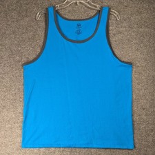 Fruit of the Loom Platinum Men Tank Top blue grey Large