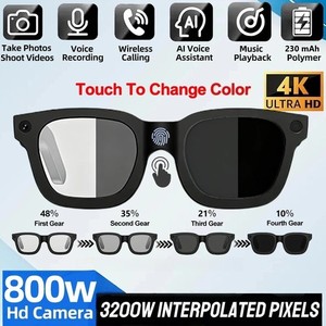 2026 Smart Glasses For Men/Women 8MP HD Video Recording AI Translator Sunglasses