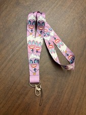 Disney Ursula The Little Mermaid Cartoon Purple Villain Pin Lanyard Badge Holder