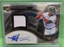 2021 Panini Select #RJA-MH Monte Harrison RPA SN 138/299 RC AU MEM