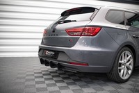 Heckansatz Diffusor Passend FüR Seat Leon FR Sportstourer Mk3 Schwarz Matt