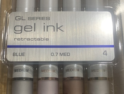 TUL GL Series Gel Pens Pearl White Barrel Sunset Ballpoint Shades 0.7mm Blue Ink - Picture 2 of 3