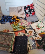 Fabric Quilting Squares 4x4 Lot 1lb 1oz Cotton Calico Prints Scraps Patchwork