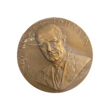 Lyndon. B. Johnson Medallion 3” Presidential Inauguration 1965 Medal
