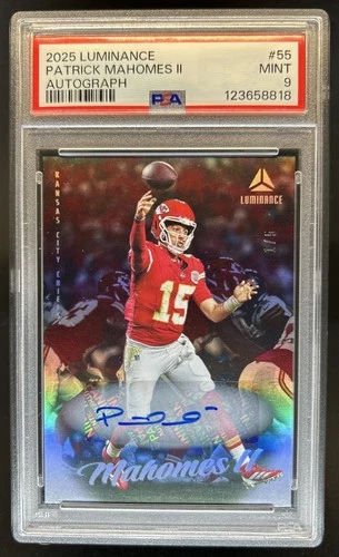 2025 Luminance Patrick Mahomes Auto Autograph #/5 PSA 9 Chiefs