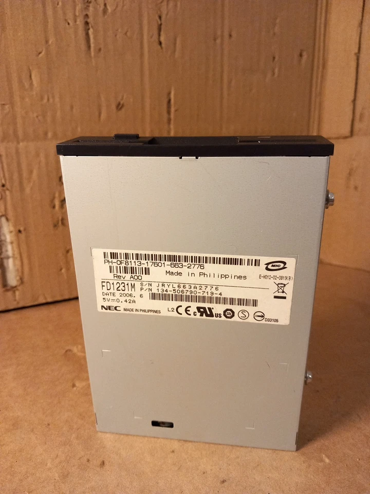 NEC FD1231M 134-506790-441-4 - 1.4MB 3.5" Floppy Disk Drive - Black - Image 2 of 4