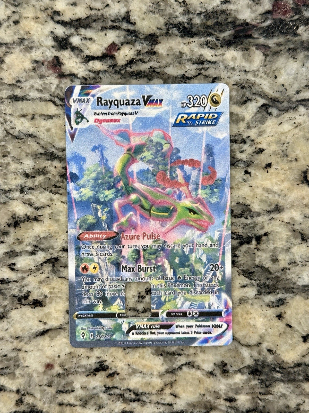 Rayquaza Vmax 218/203 Credit Card Sticker
